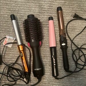 Hair hot tools set - revlon, Bombay hair, tigi bed head, Remington curler